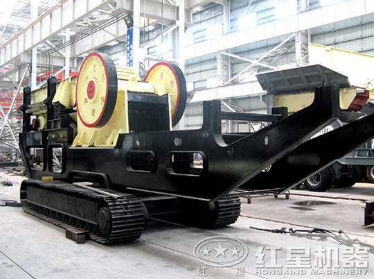 紅星履帶式液壓驅(qū)動破碎站，助力建筑垃圾變廢為寶